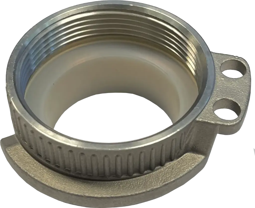 [107443] TW Kupplung Typ VK Edelstahl PFA weiß (2")