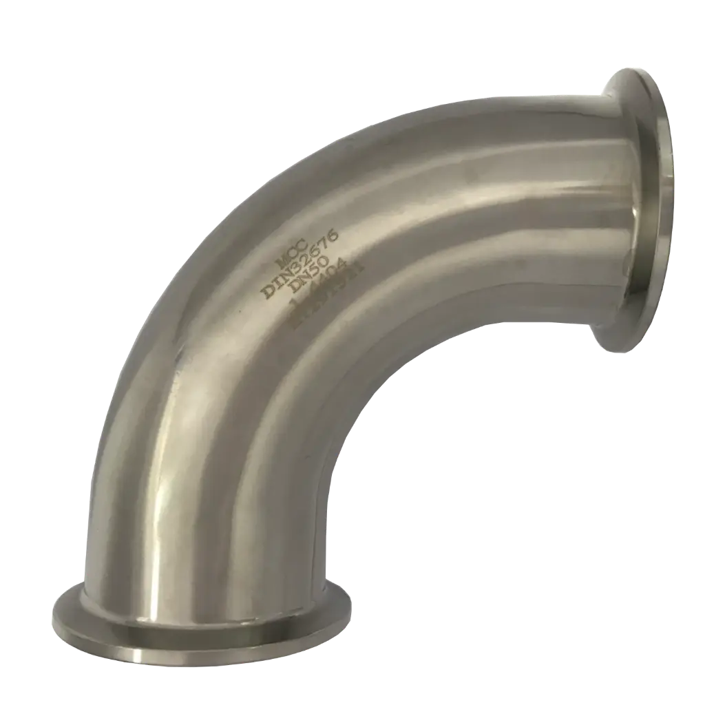 [107581] Clamp coupling elbow 90° stainless steel (DN20)