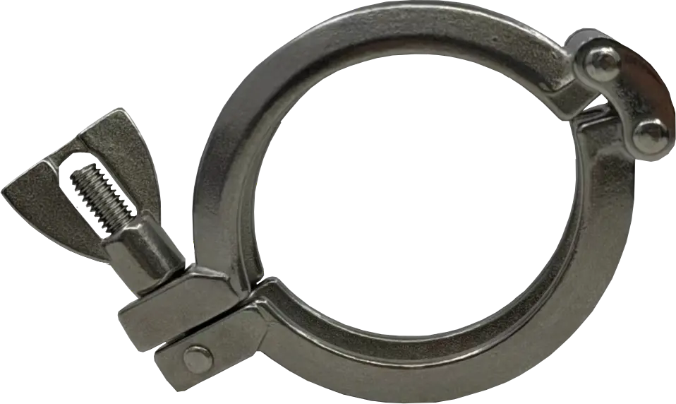 Double-jointed locking clamp, stainless steel