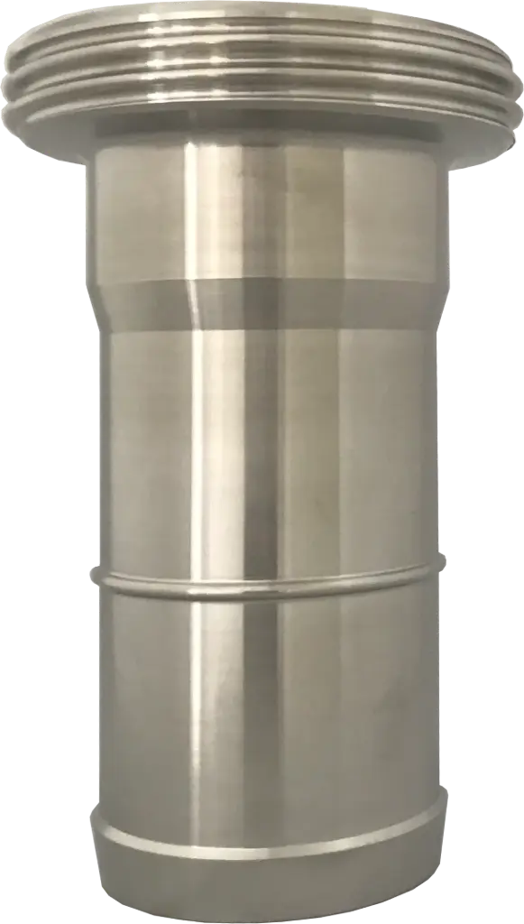 [102433] Milk pipe external thread hose nozzle stainless steel (DN25 RD52)