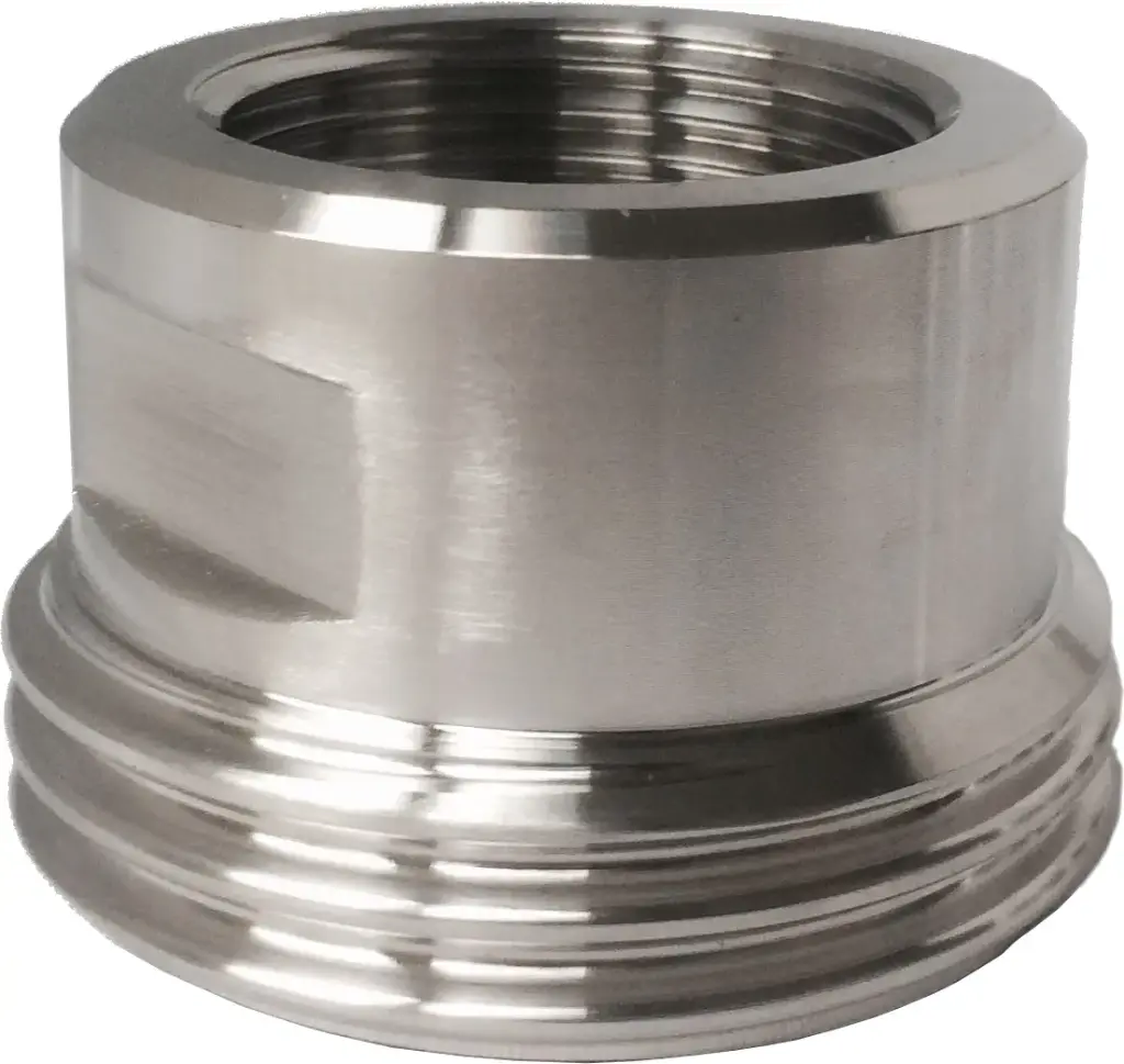 [107888] Milk pipe External thread BSPP Internal thread Stainless steel (DN15 RD34)