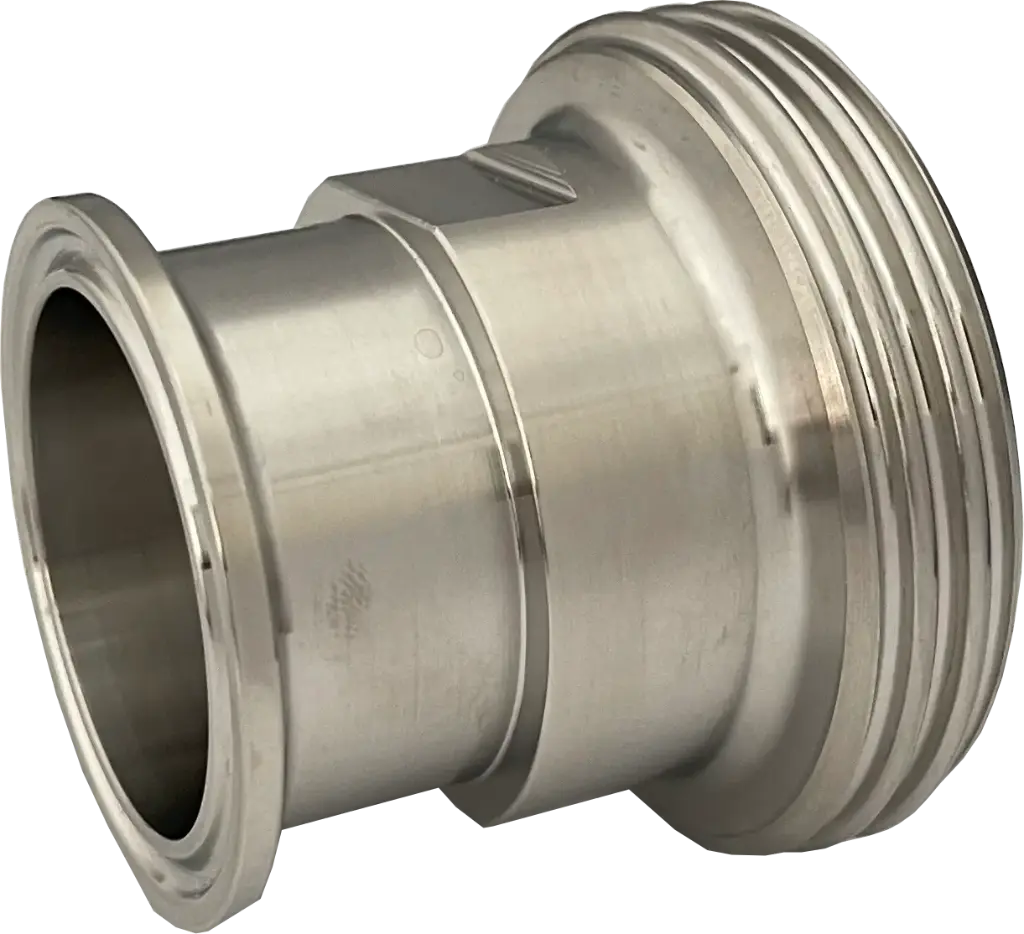 Clamp coupling milk pipe external thread stainless steel