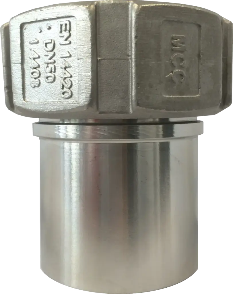 [108093] Hose nozzle, smooth, female thread, stainless steel (13 mm)