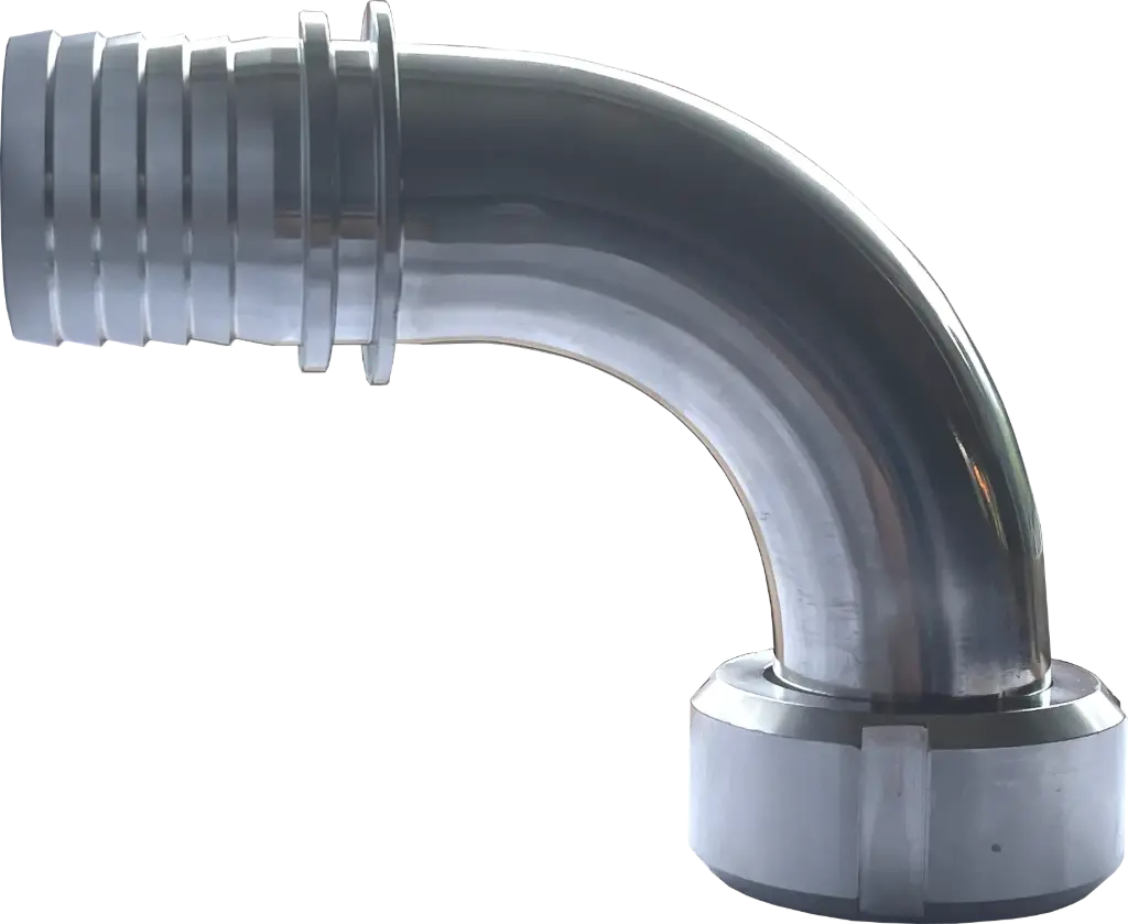 [108111] Hose nozzle 90° female thread stainless steel (25 mm)