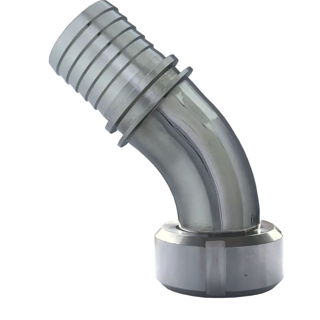 [108117] Hose nozzle 45° female thread stainless steel (25 mm)