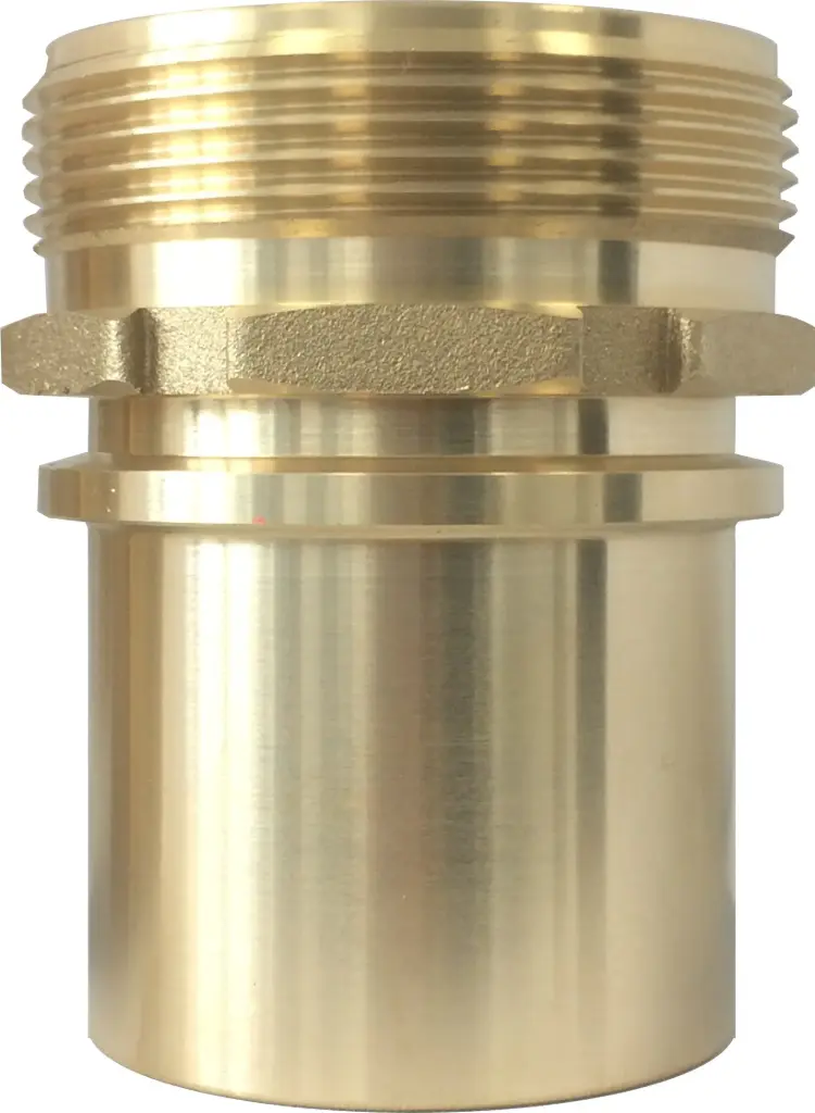 Hose nozzle, smooth, external thread, brass