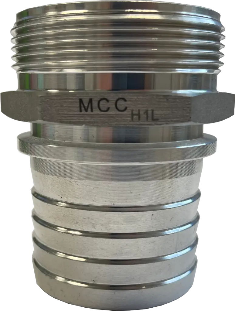 [108162] Hose nozzle, external thread, aluminum (25 mm)