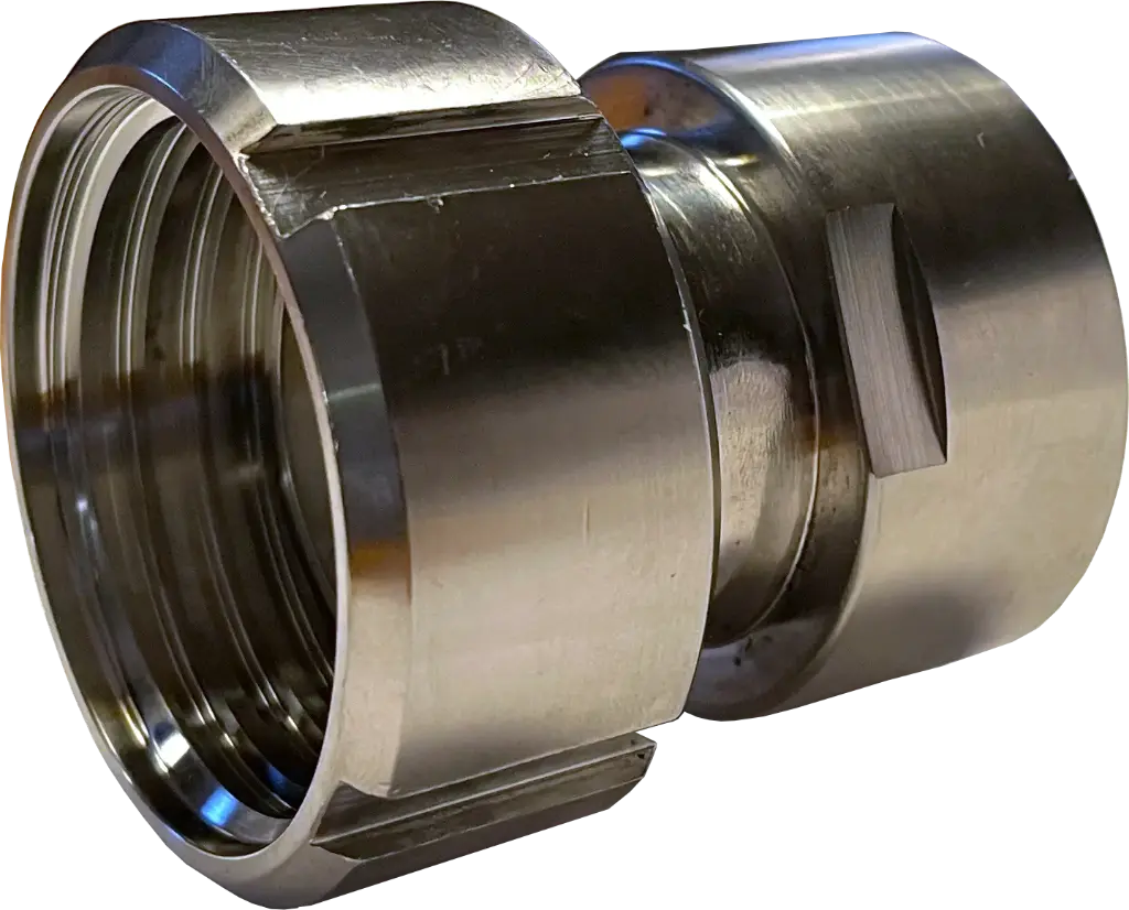 [101654] IBC adapter S60x6 female thread BSPP female thread stainless steel MC (1")