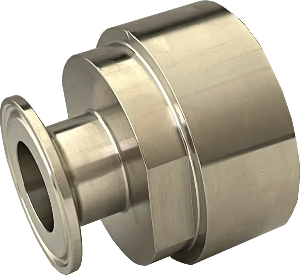 [108314] IBC adapter S60x6 female thread clamp plate stainless steel MC (34mm DN15/DN20)