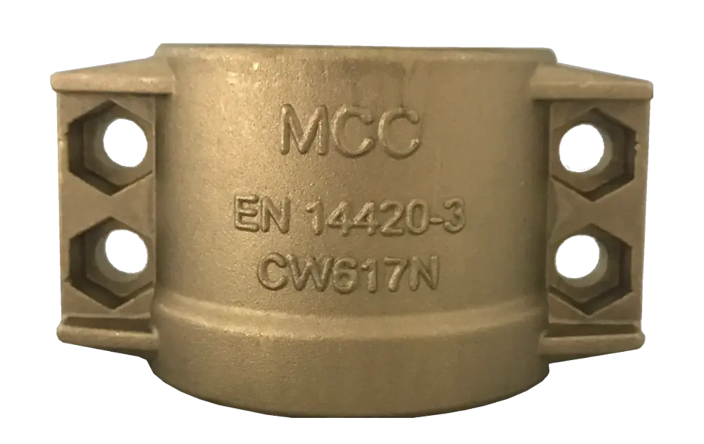 [108443] Clamping shells, brass (22-24 mm)