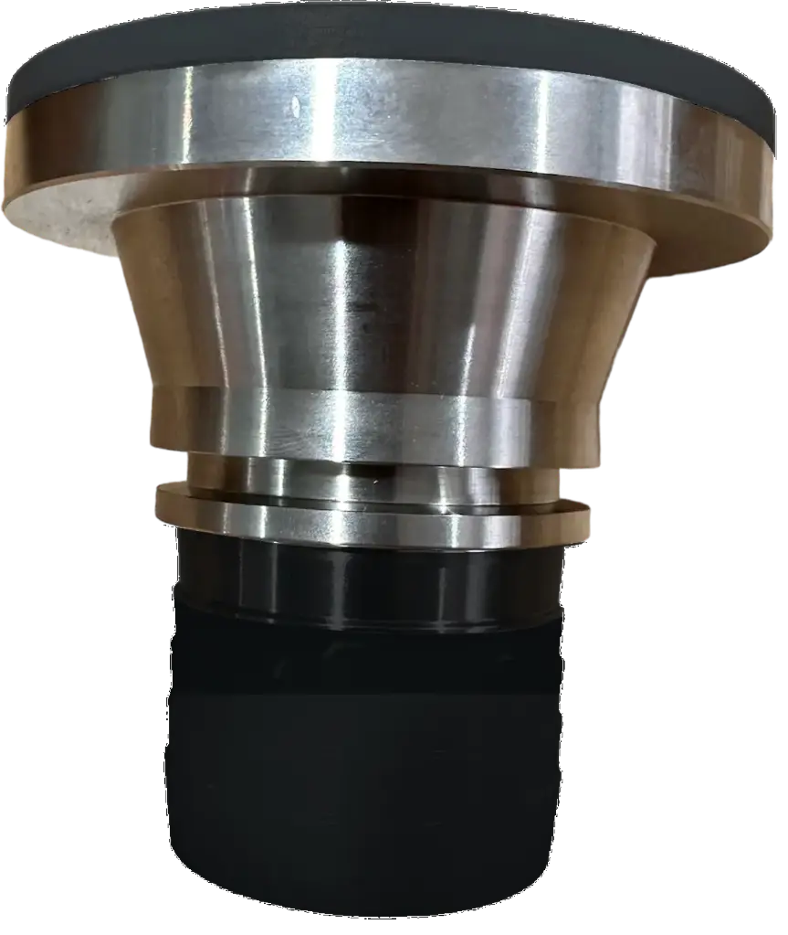 Hose connector for flange, stainless steel, PFA conductive