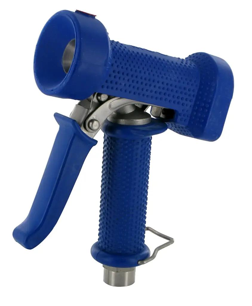 [104725] Water-saving spray gun with female thread, brass (blau)