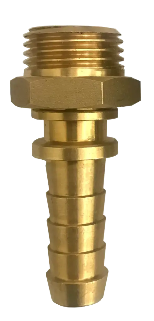 [108713] Schlauchtülle mit Außengewinde drehbar Messing (13 mm)