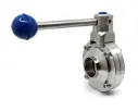 Disc valve, welded ends on both sides, stainless steel