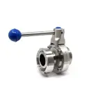Disc valve, milk pipe external thread to internal thread, stainless steel