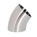 45° pipe elbow, welded end, stainless steel