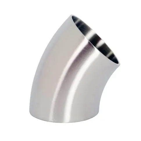 45° pipe elbow, welded end, stainless steel