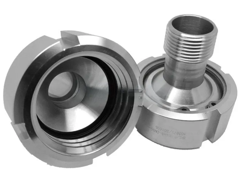 [101638] IBC adapter S60x6 female thread to male thread, rotatable, stainless steel MT (1")