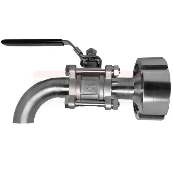 [101719] IBC Adapter S100x8 Innengewinde auf Edelstahlhahn MT (DN25)