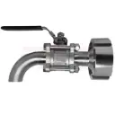 IBC Adapter S100x8 Innengewinde auf Edelstahlhahn MT