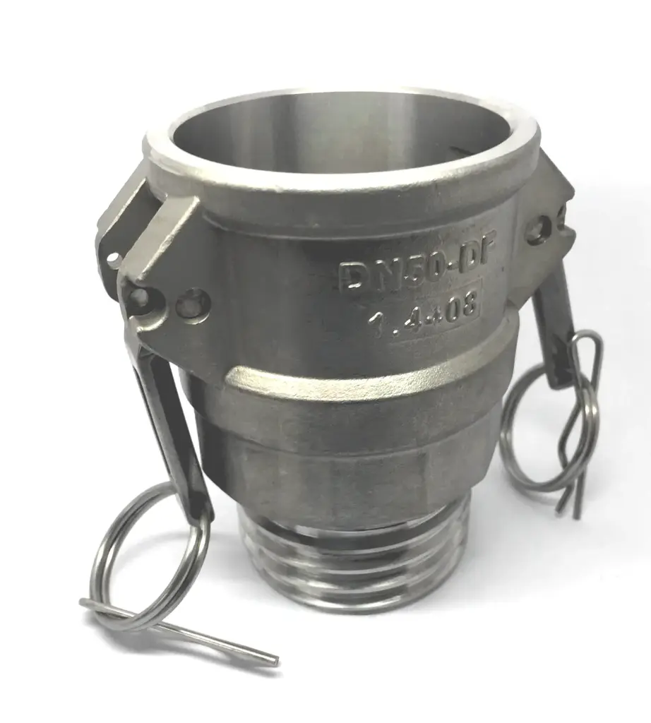 [101861] IBC adapter S60x6 male thread to Camlock socket 2" stainless steel