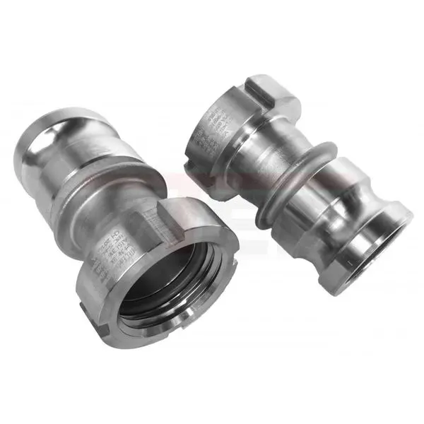 [101966] IBC adapter S100x8 female thread to Camlock plug stainless steel MT (1 Zoll)