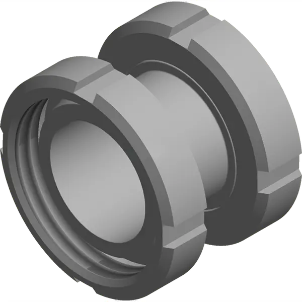 Milk pipe double socket IG stainless steel