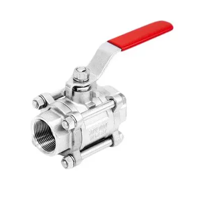 [103568] Ball valve, 3-piece, female thread to female thread, stainless steel (1/4")