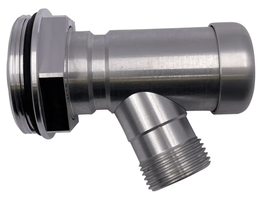 [104114] Selbstschließender Fasshahn für 2" Fässer mit Drehgelenk Aluminium