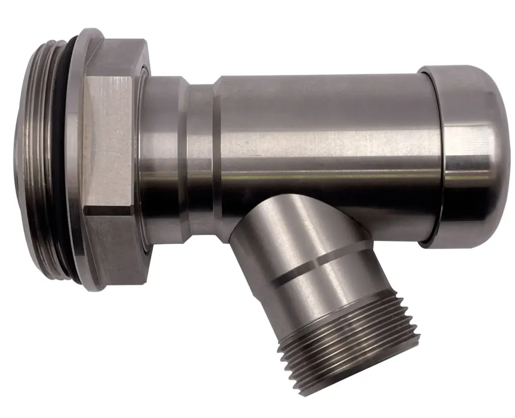 [104119] Self-closing barrel tap for 2" barrels with swivel joint, stainless steel