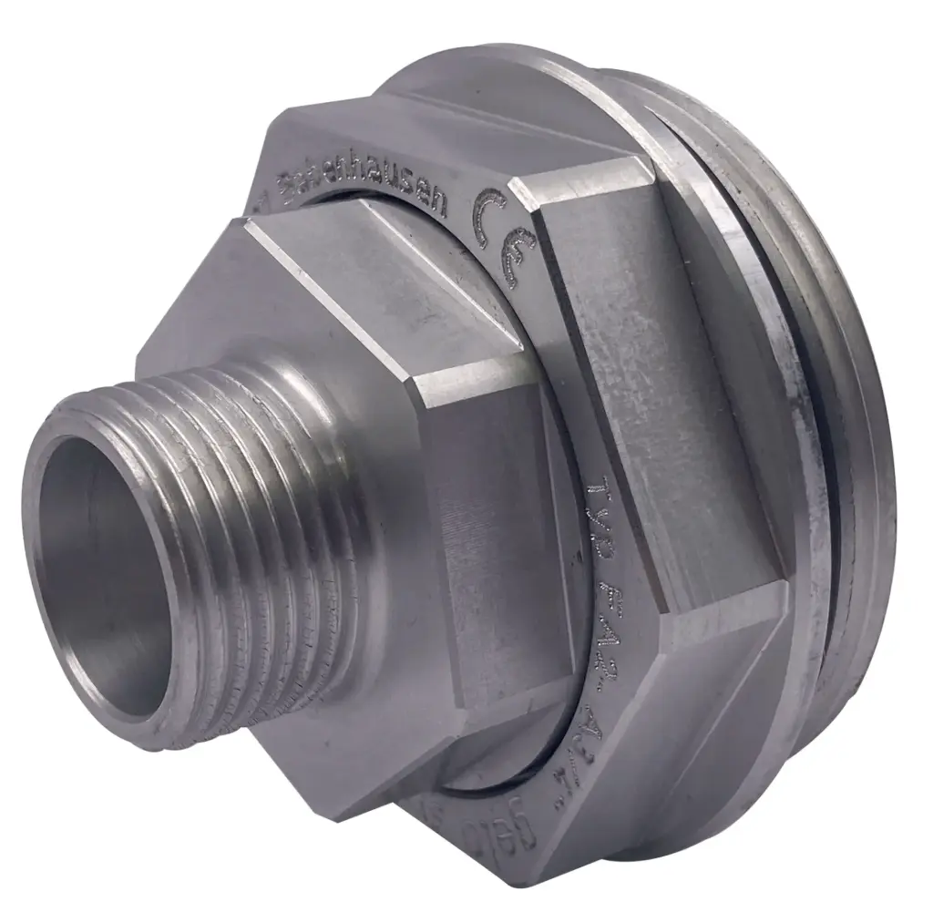 [104124] Swivel fitting for 2" barrels with external thread, aluminum (3/4")
