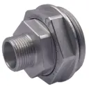 Swivel fitting for 2" barrels with external thread, stainless steel