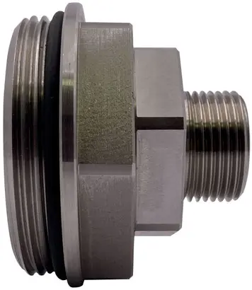 [104125] Swivel fitting for 2" barrels with external thread, stainless steel (3/4")