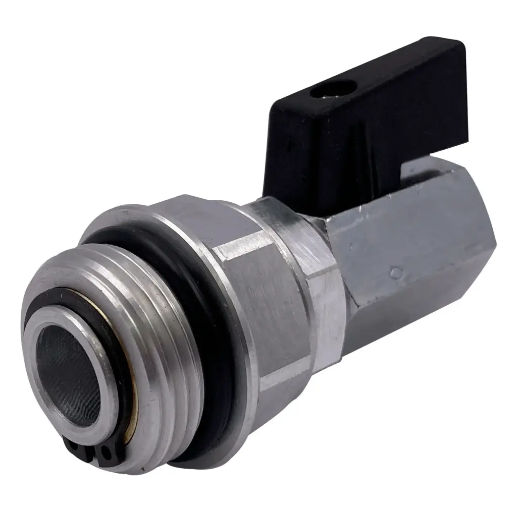 Drehverschraubung für Fässer  3/4" AG auf 1/4" IG Aluminium