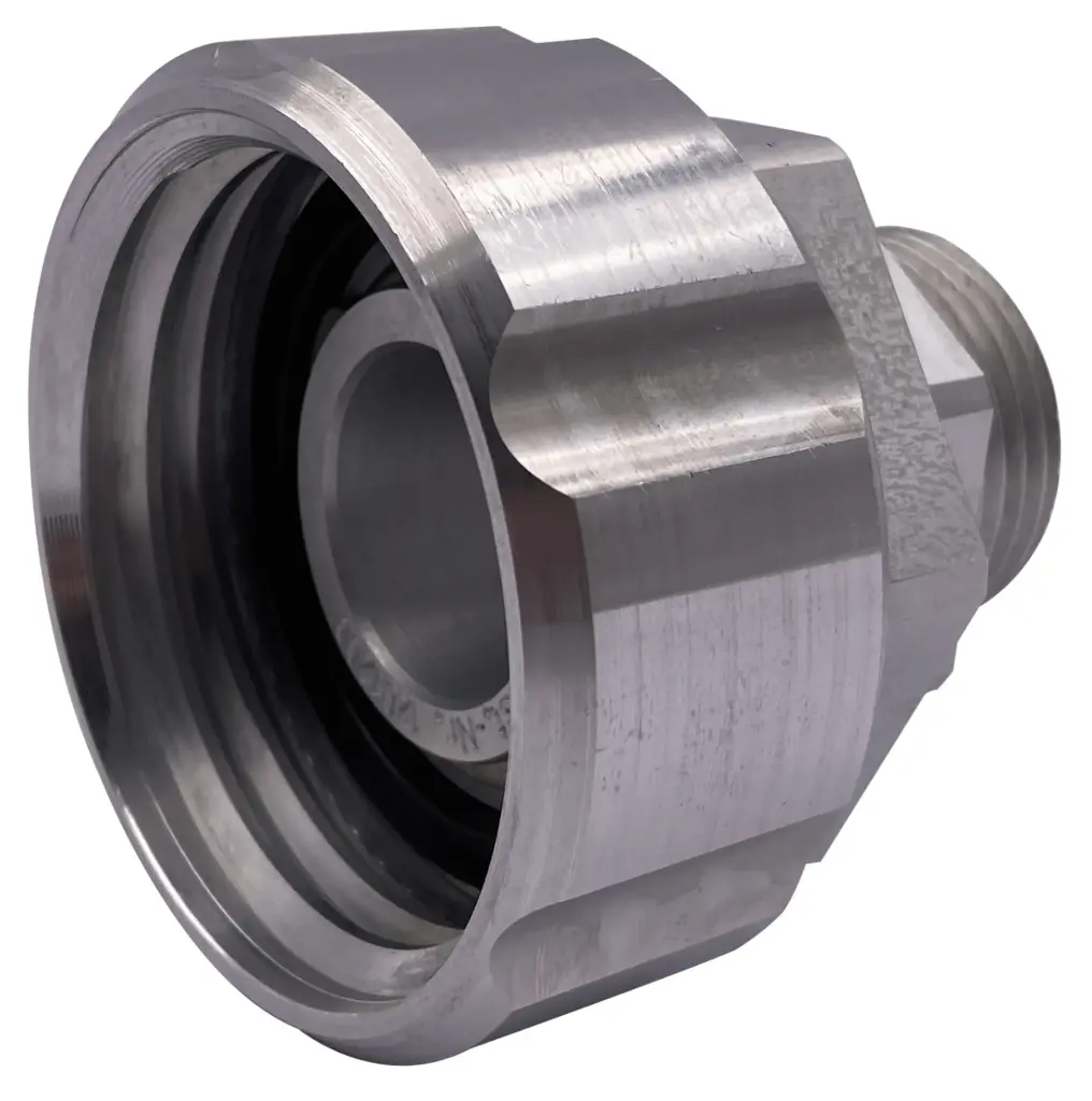 [104134] Drehverschraubung  IBC S60x6 auf Aussengewinde Aluminium (3/4")