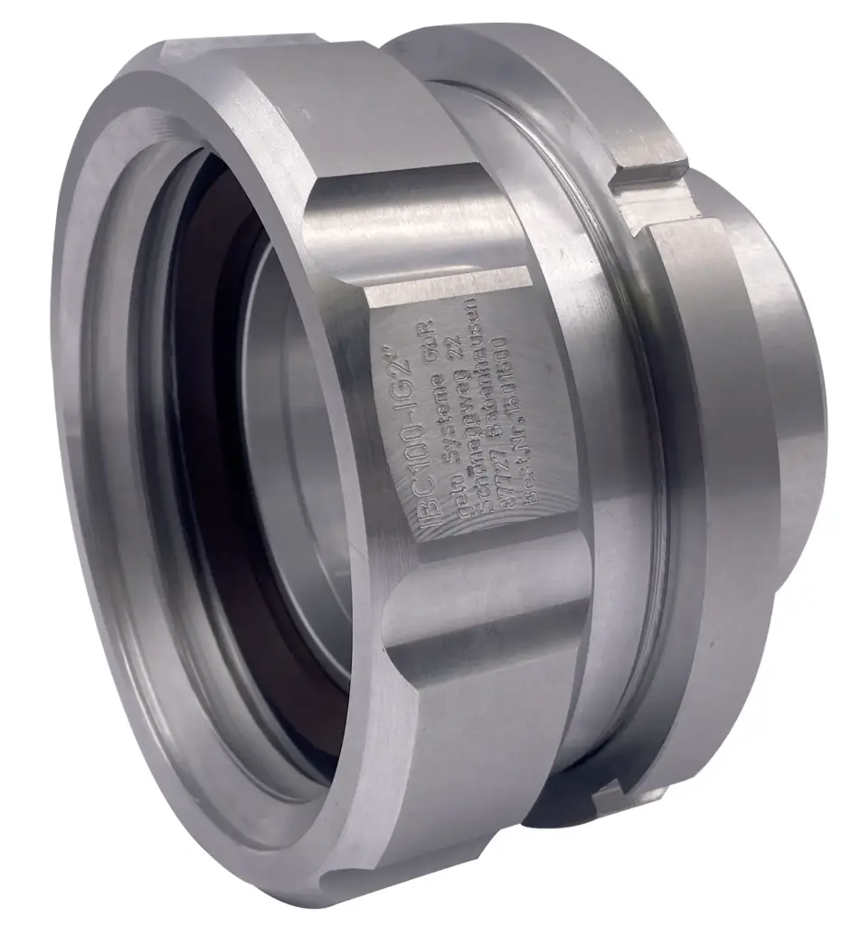 [104142] Drehverschraubung S100x8 auf 2" Innengewinde Aluminium