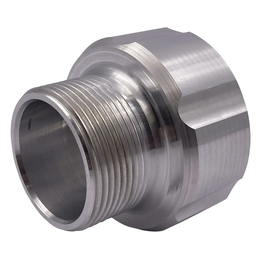 IBC adapter S60x6 female thread to male thread aluminum