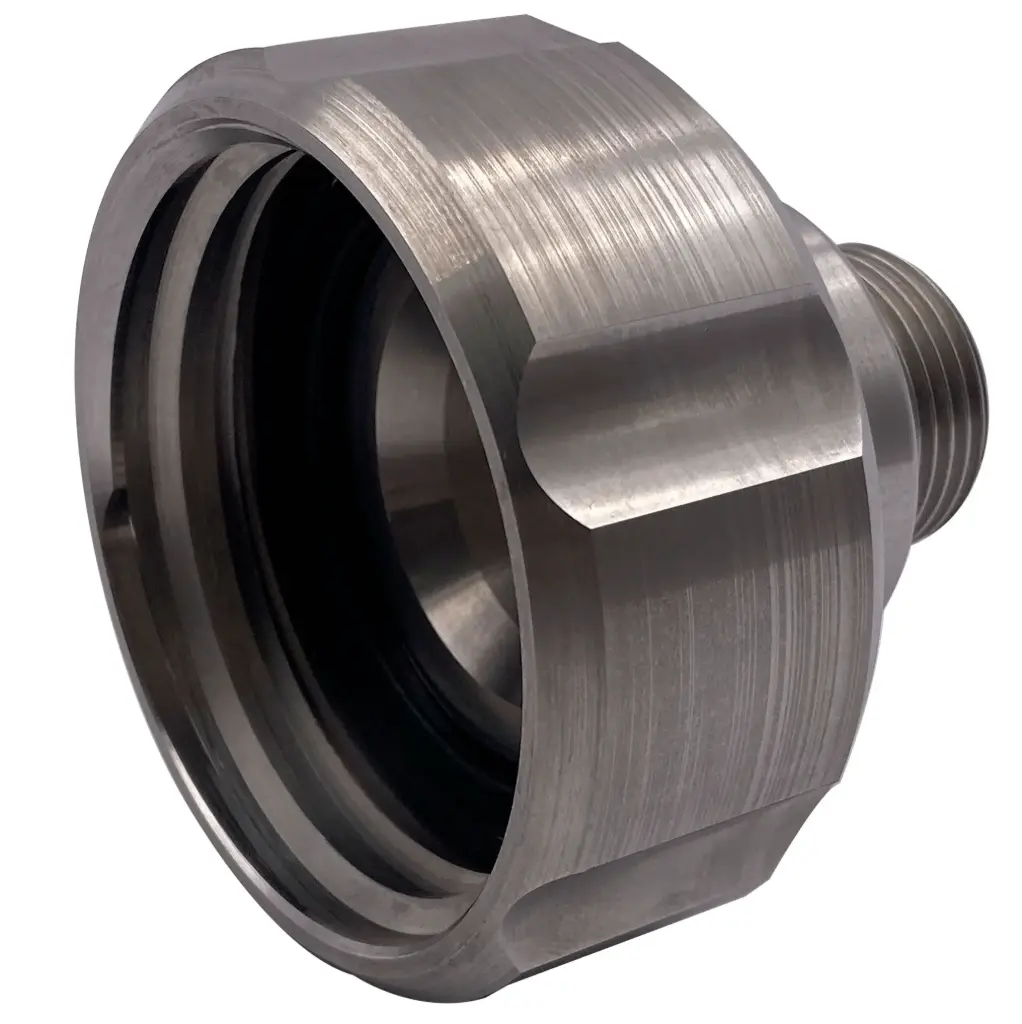 [104152] IBC Adapter S60x6 Innengewinde auf Außengewinde Edelstahl 1.4305 (3/4")