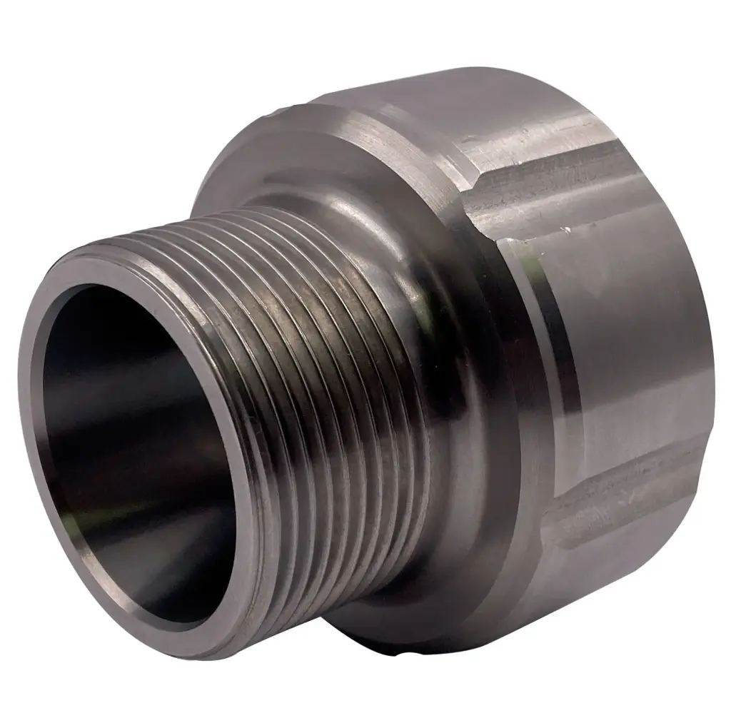 IBC adapter S60x6 female thread to male thread stainless steel 1.4305