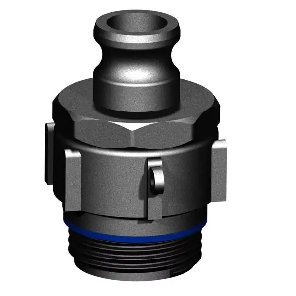 [101180] Barrel adapter, external thread to 1" camlock plug PP (S56x4)