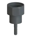 IBC adapter, female thread to hose nozzle, rotatable, PP