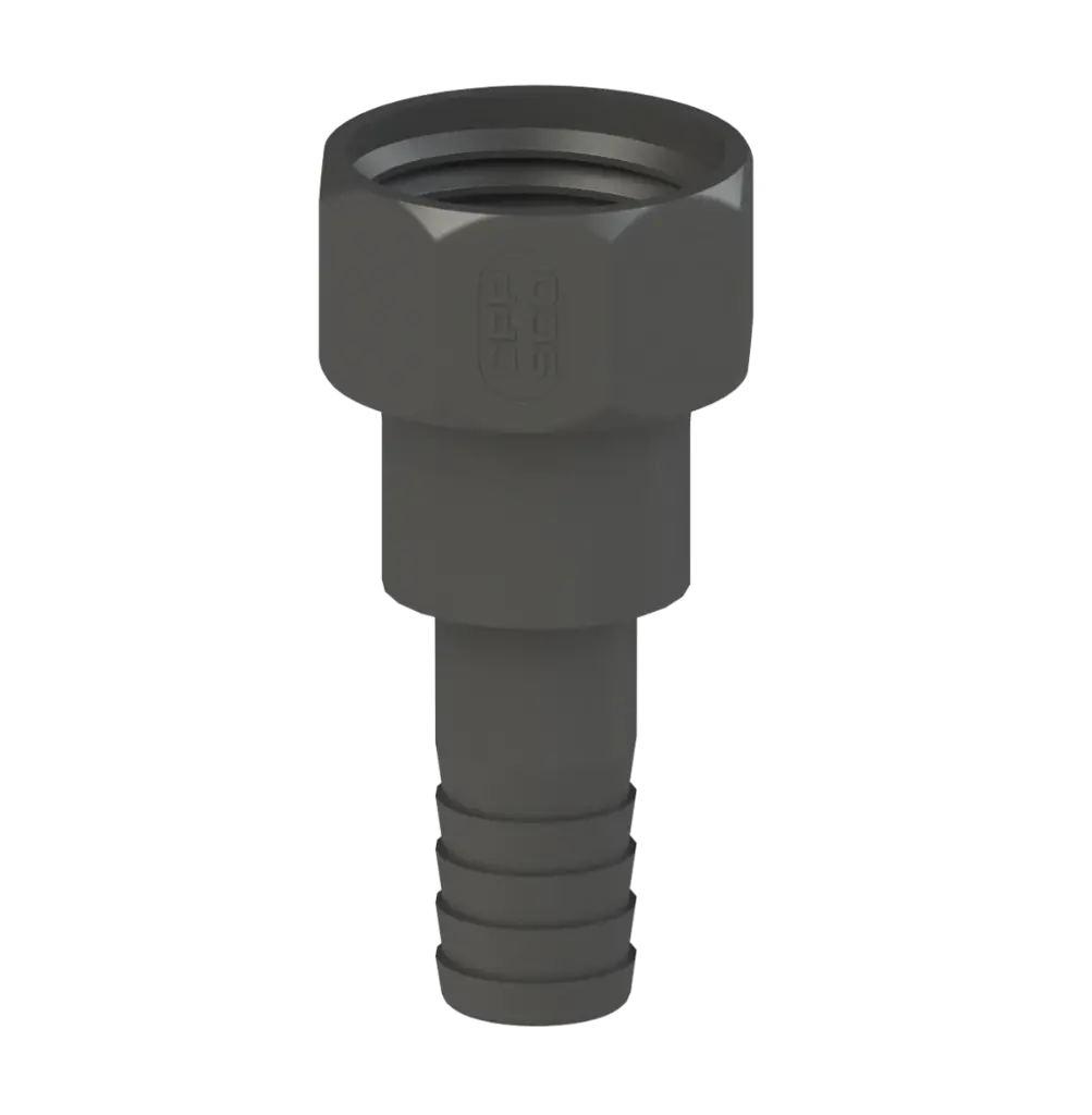 IBC adapter, female thread to hose nozzle, rotatable, PP