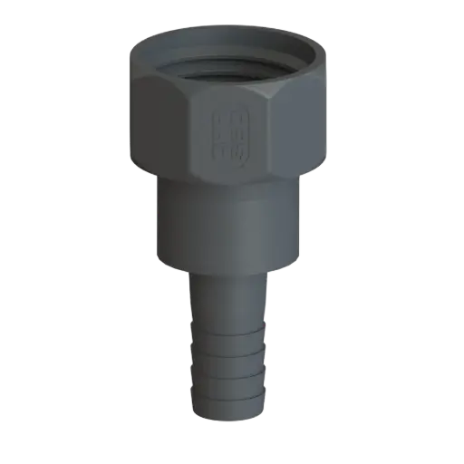 IBC adapter, female thread to hose nozzle, rotatable, PP