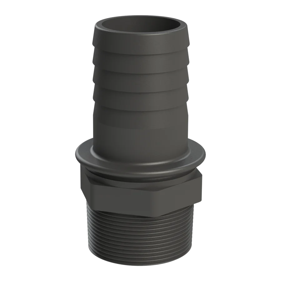 Hose nozzle on external thread PP