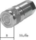 Flatface Kupplung Muffe Edelstahl