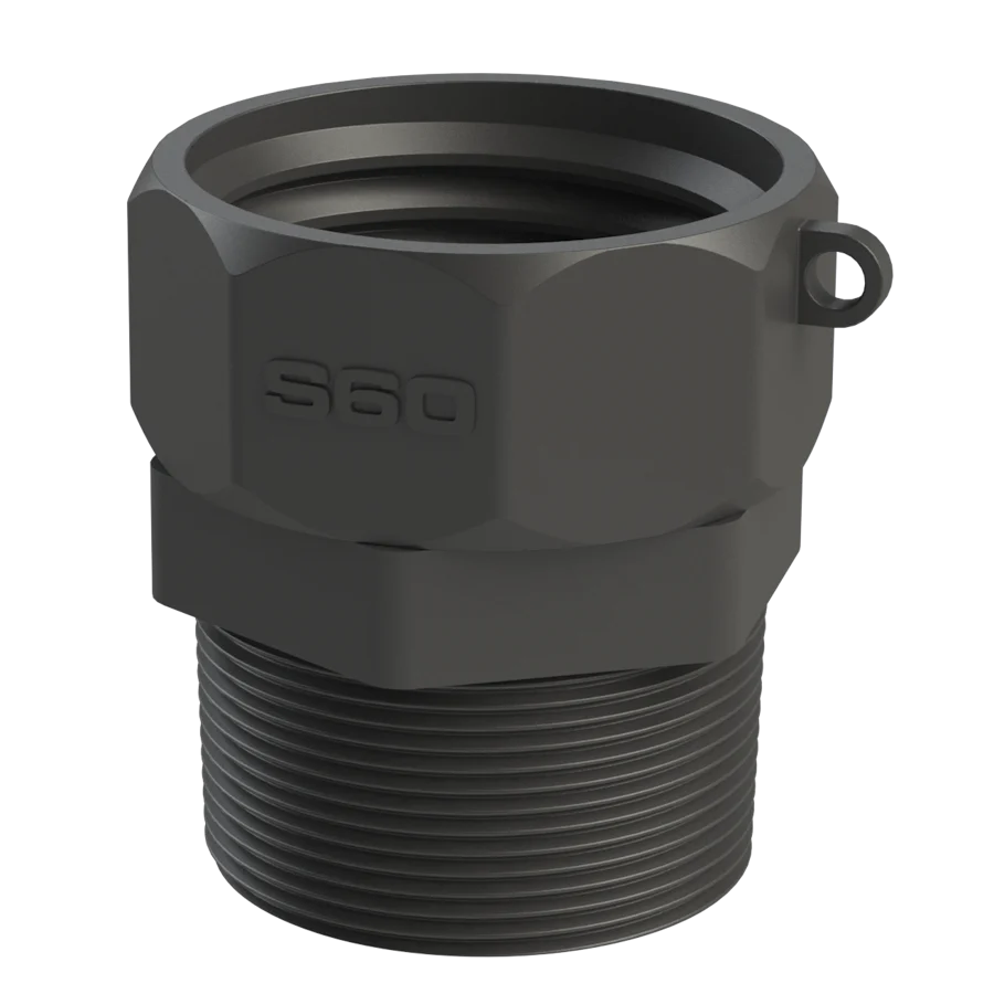 IBC adapter female thread to BSP male thread PP