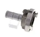 Storz coupling on hose nozzle with locking mechanism, aluminum