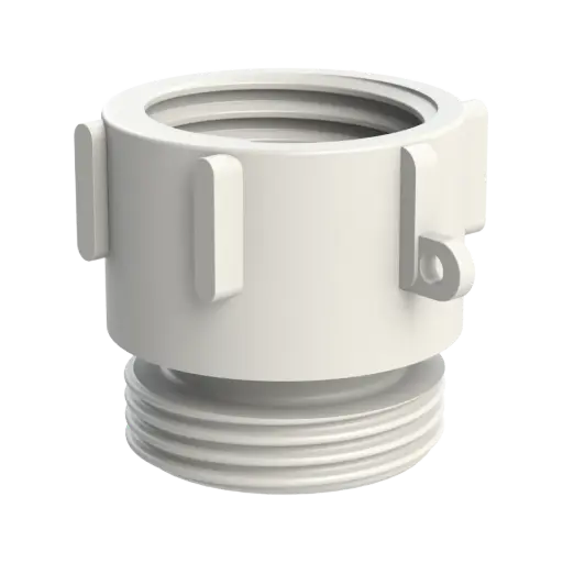 [100680] IBC adapter, female thread to milk pipe thread PP (S60x6, DN40 RD65)