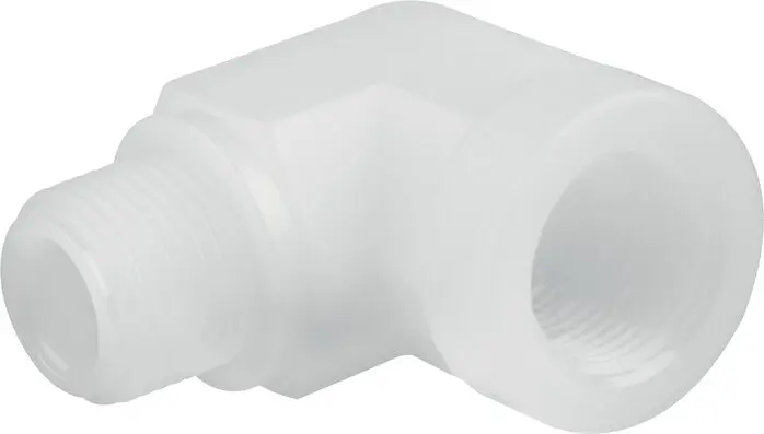 [103251] Einschraubwinkel 90° Innengewinde auf Außengewinde PVDF (1/8")