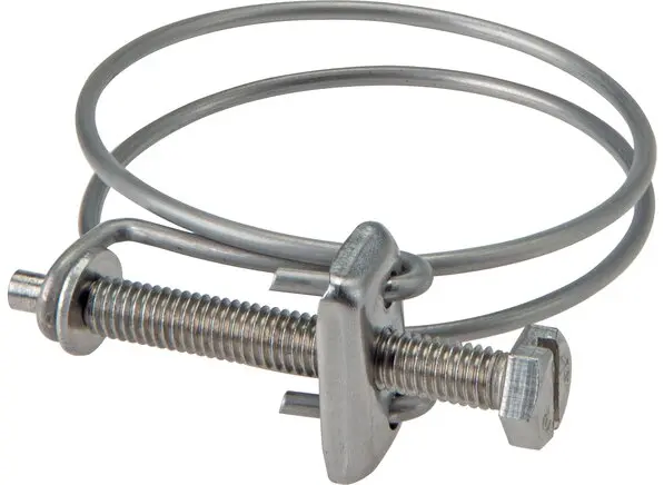 Wire hose clamp, stainless steel